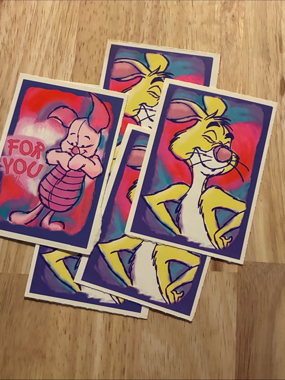 Vintage Disney Winnie the Pooh Valentines Cards lot of 6